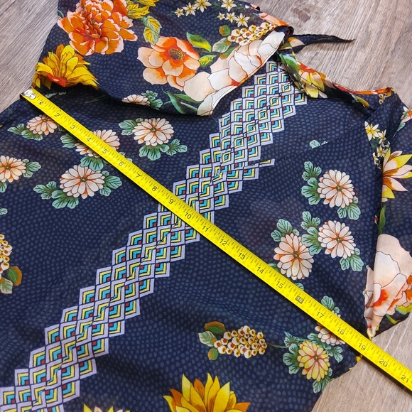 JOHNNY WAS Mia Floral Border Long Maxi Dress - SMALL - Picture 13 of 14